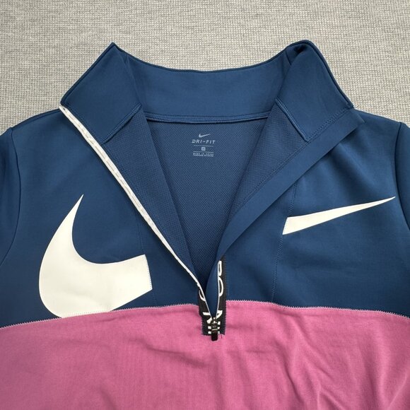 Nike Pro Womens 1X Colorblock Get Fit Icon Clash Half-Zip Training Sweatshirt - Picture 7 of 15